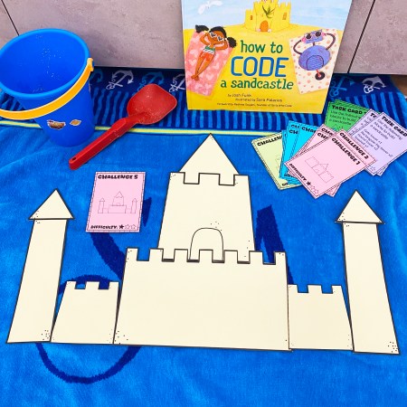 How to code a sandcastle STEM activity challenge cards