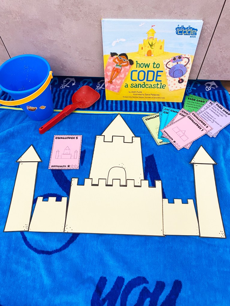 How to Code a Sandcastle STEM activity with challenge cards